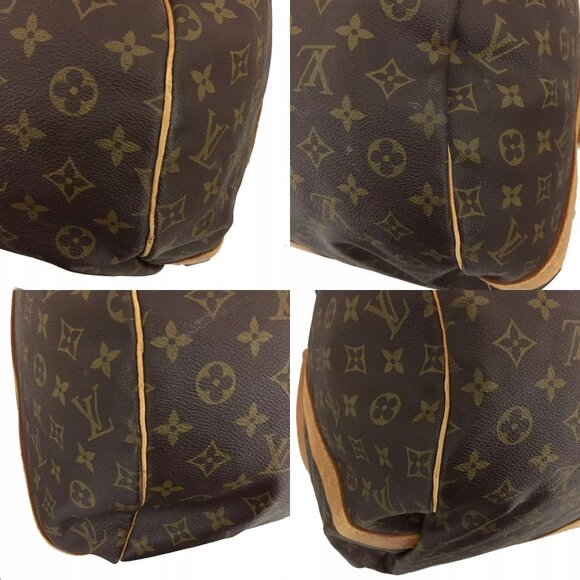628451AP (S6) Louis Vuitton Travel Bag Sac Polochon Brown Monogram w/Shoulder St - Picture 6 of 12